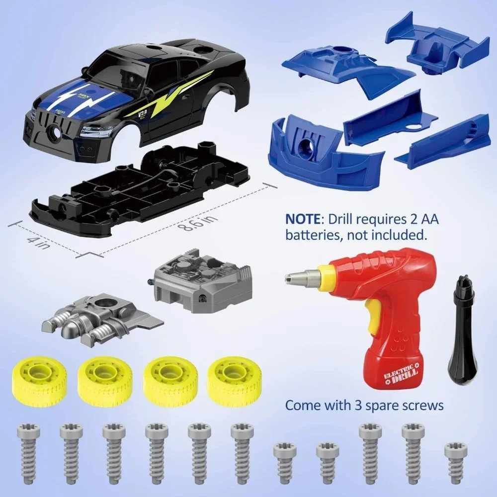 Racing Car with Electric Screwdriver Tool‎ Fine Motor Skill Toy Car Construction
